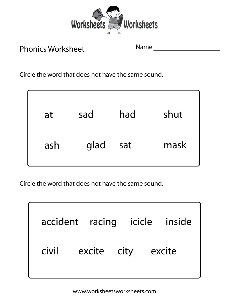 Free Printable First Grade Phonics Worksheet Phonics Worksheets Superstar Worksheets
