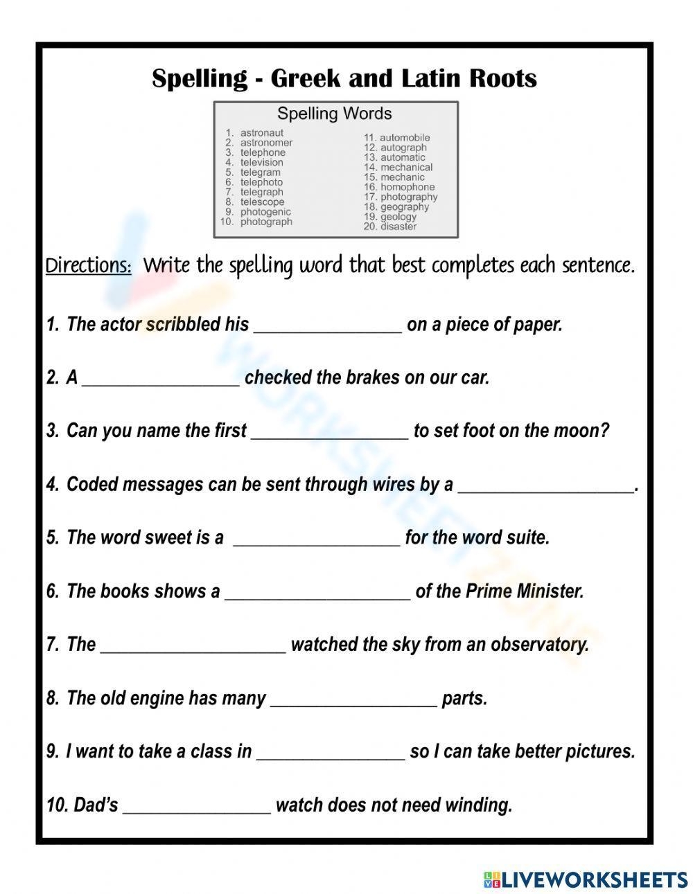 Free Printable Greek And Latin Roots Worksheets For All Ages Worksheets Library Free Printable Greek And Latin Roots Worksheets For All Ages Worksheets Library