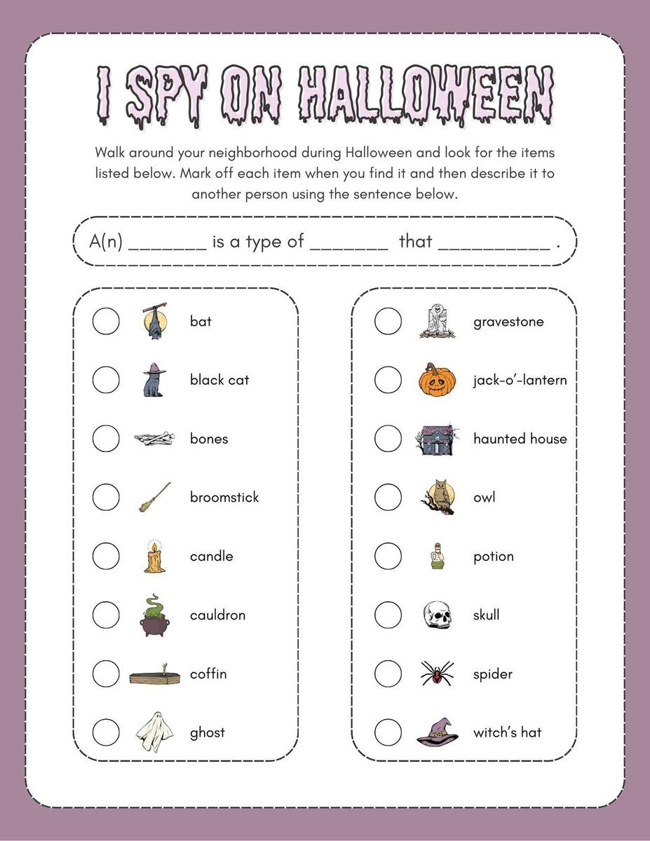 Free Halloween Math Worksheets