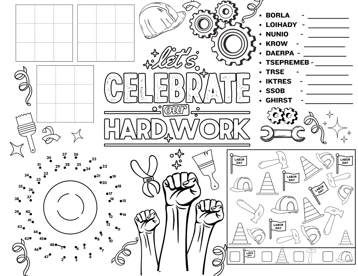 Free Printable Labor Day Word Search And Answer Key Free Printable Labor Day Word Search And Answer Key