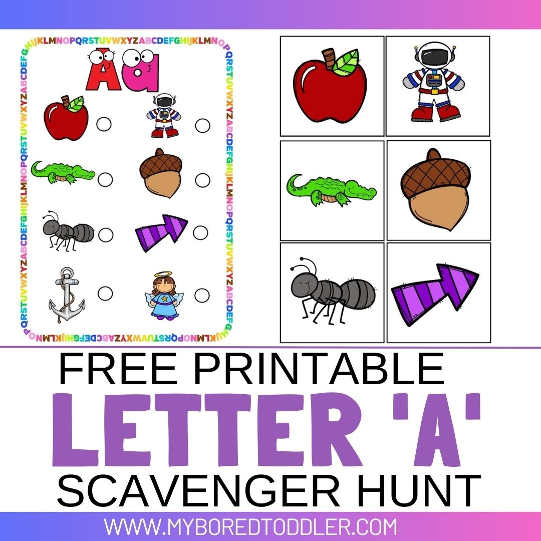 Free Printable Letter A Scavenger Hunt My Bored Toddler