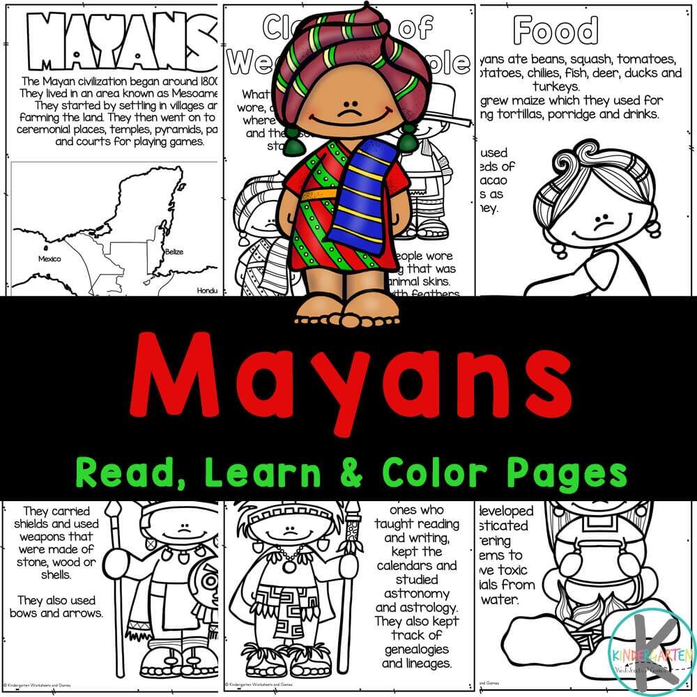 FREE Printable Maya Coloring Pages For Kids To Read Color Learn FREE Printable Maya Coloring Pages For Kids To Read Color Learn