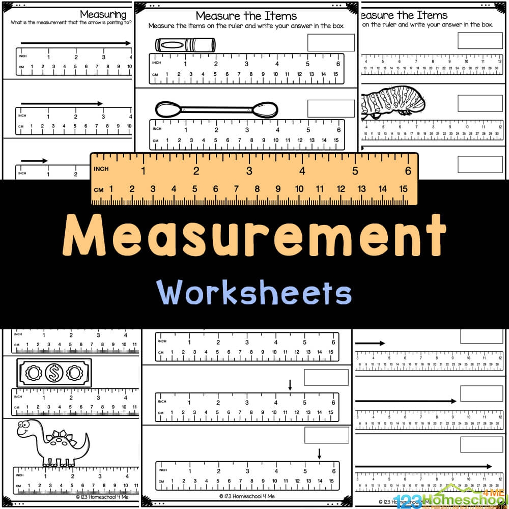 FREE Printable Measurement Kindergarten Worksheets Measuring Length Worksheets