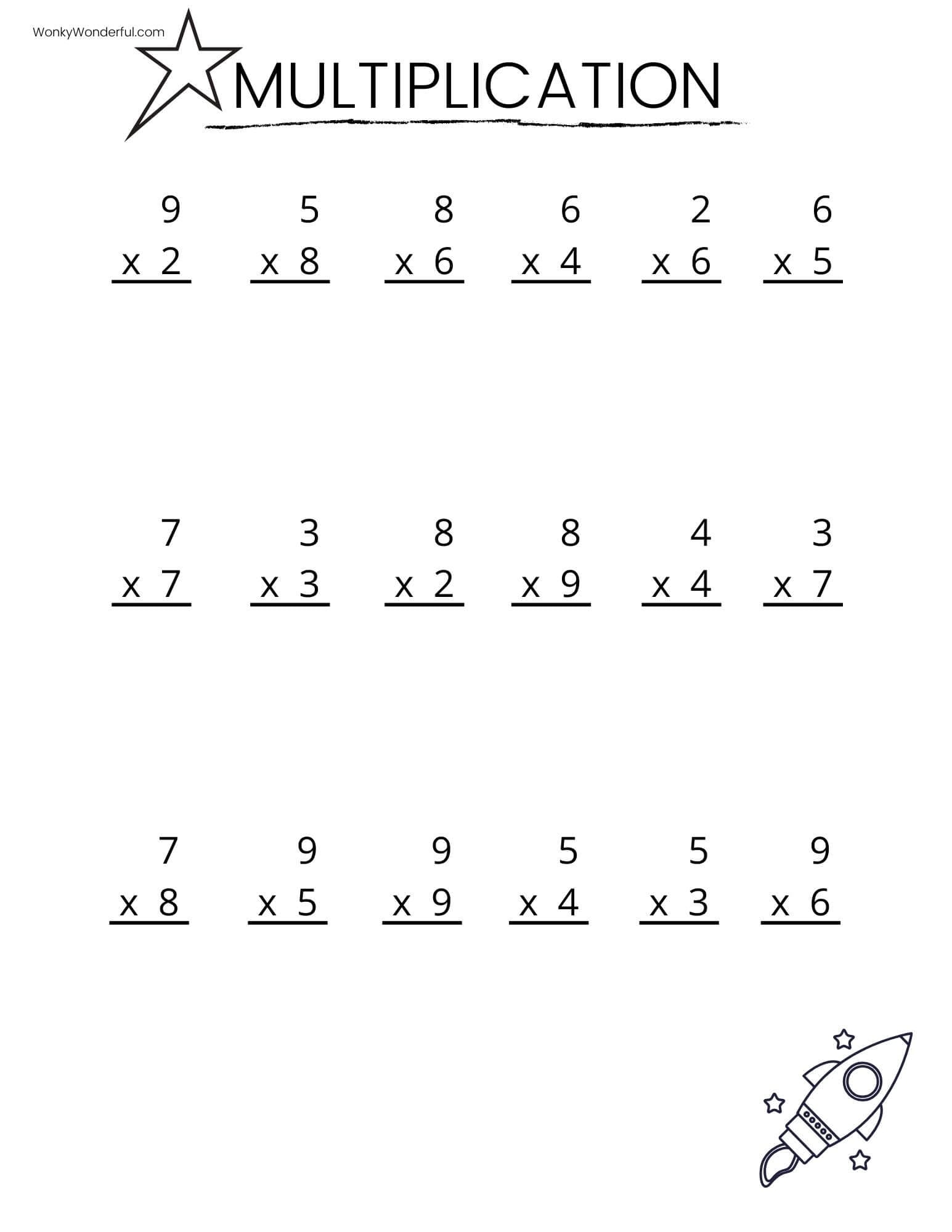 FREE PRINTABLE MULTIPLICATION WORKSHEETS WonkyWonderful 4th Grade Common Core Math Worksheets PRINTABLE Appletastic Learning