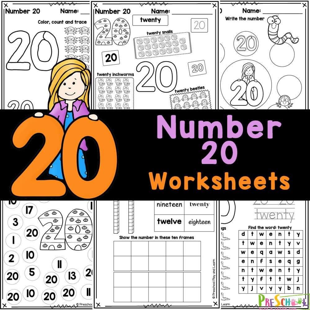 FREE Printable Number 20 Worksheets For Kids Tracing Numbers 1 20 Worksheets Free Printable Pdfs Teach Prints