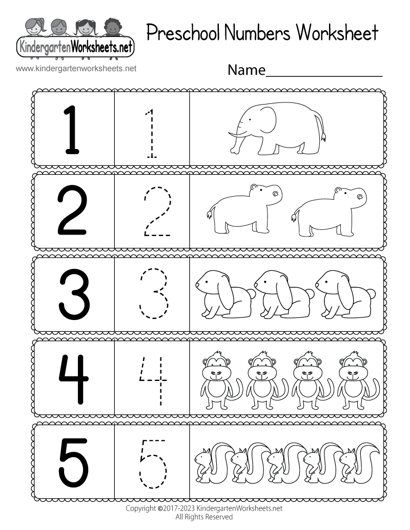 Free Printable Preschool Numbers Worksheet Free Preschool Printables Packet Number 1 Jennibeemine