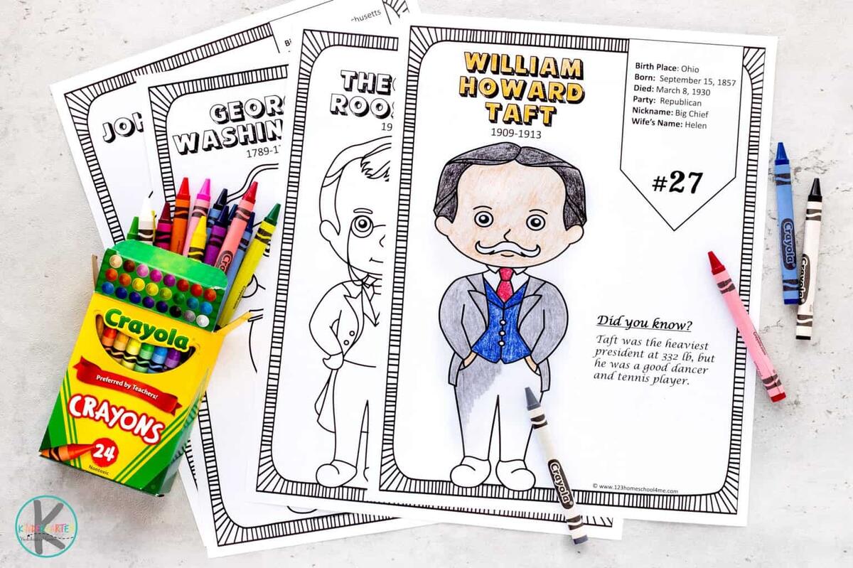 FREE Printable President Coloring Pages W Interesting Facts FREE Printable President Coloring Pages W Interesting Facts