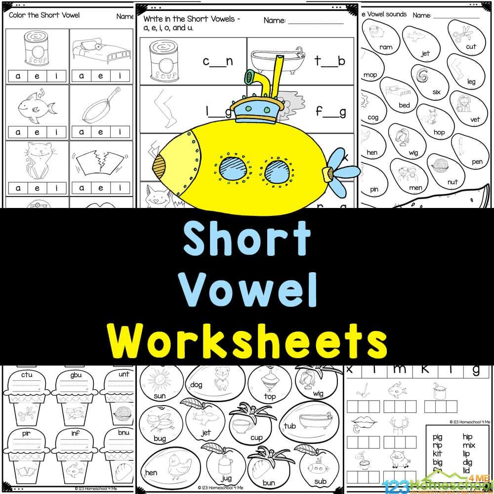 FREE Printable Short Vowel Worksheets For Pre K And Kindergarten FREE Printable Short Vowel Worksheets For Pre K And Kindergarten