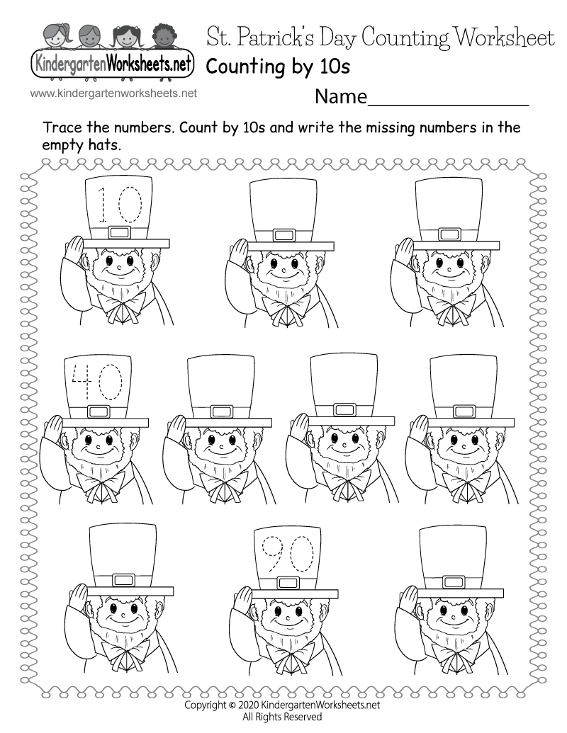 Free Printable St Patrick S Day Counting Worksheet