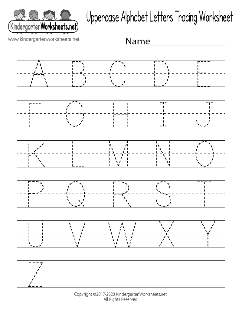 Free Printable Uppercase Alphabet Letters Tracing Worksheet Free Letter Tracing Worksheets A Z Handwriting Practice Fun Early Learning