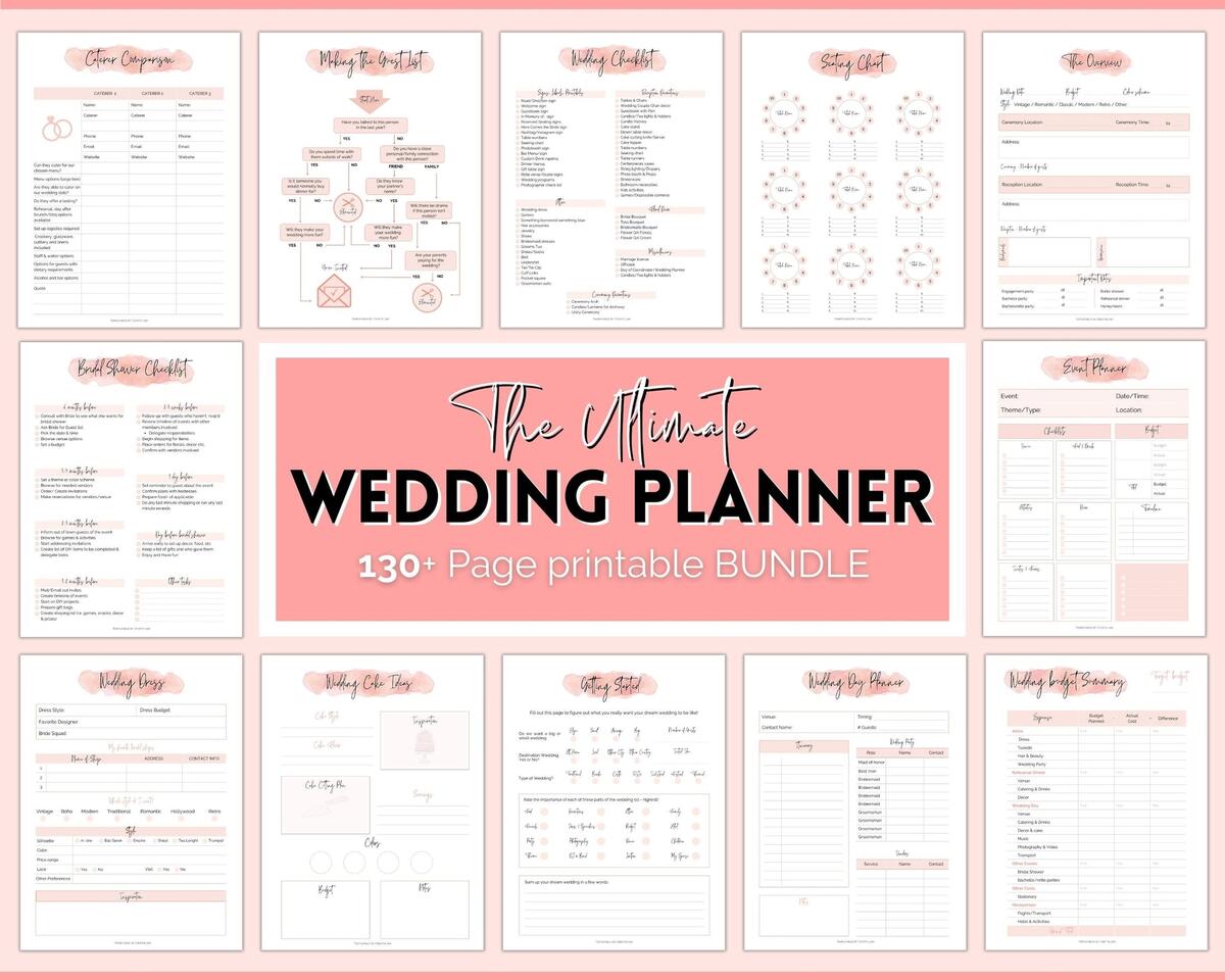 Free Printable Wedding Planner Printable Party Favors Free Printable Wedding Planner Printable Party Favors