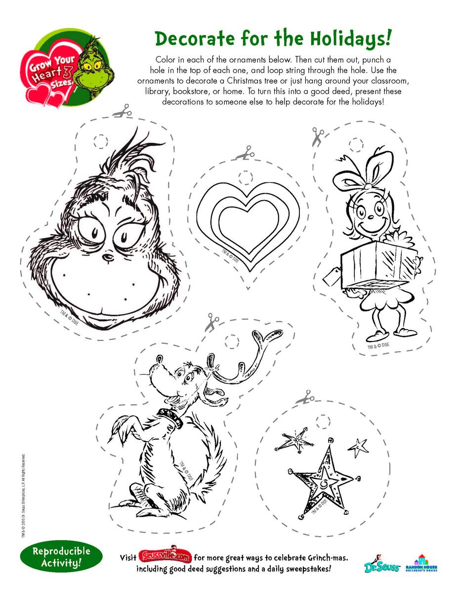 Free Printables And Wonderful Activities From None Other Than The Grinch Free Printables And Wonderful Activities From None Other Than The Grinch