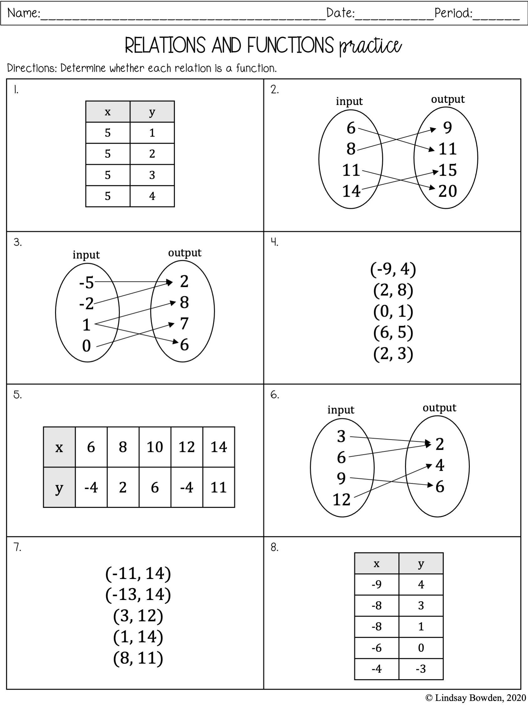 Free Relations And Functions Worksheet Pdf Download Free Relations And Functions Worksheet Pdf Png Images Free Worksheets On Clipart Library Grade 8 Functions Worksheets Printable
