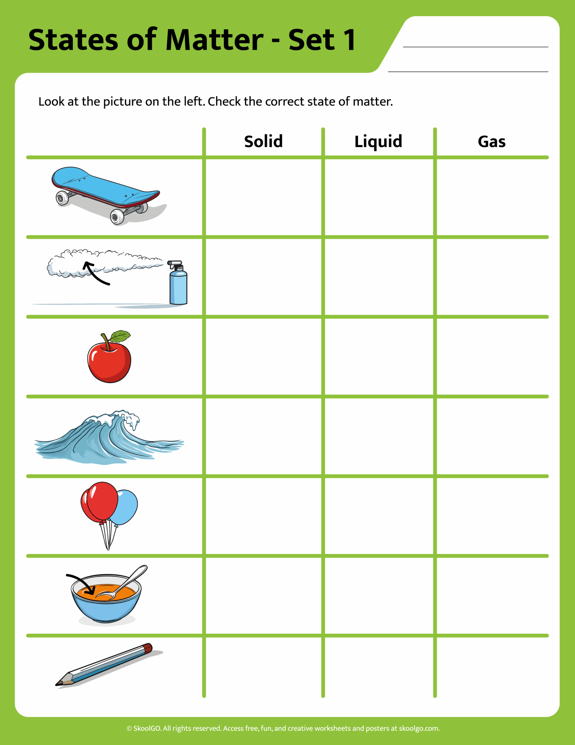 Free States Of Matter Worksheet Set For Grades 1 4 Classification Of Matter Solid Liquid Gas Worksheets Printable