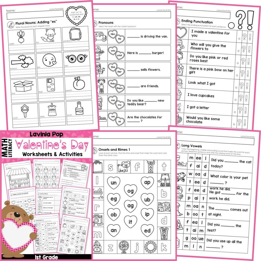 FREE Valentine S Day 1st Grade Worksheets And Activities No Prep First Grade In My World FREE Valentine S Day 1st Grade Worksheets And Activities No Prep First Grade In My World