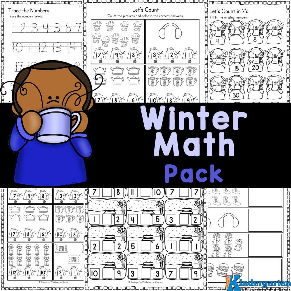 FREE Winter Math Worksheets For Kindergarten FREE Winter Math Worksheets For Kindergarten