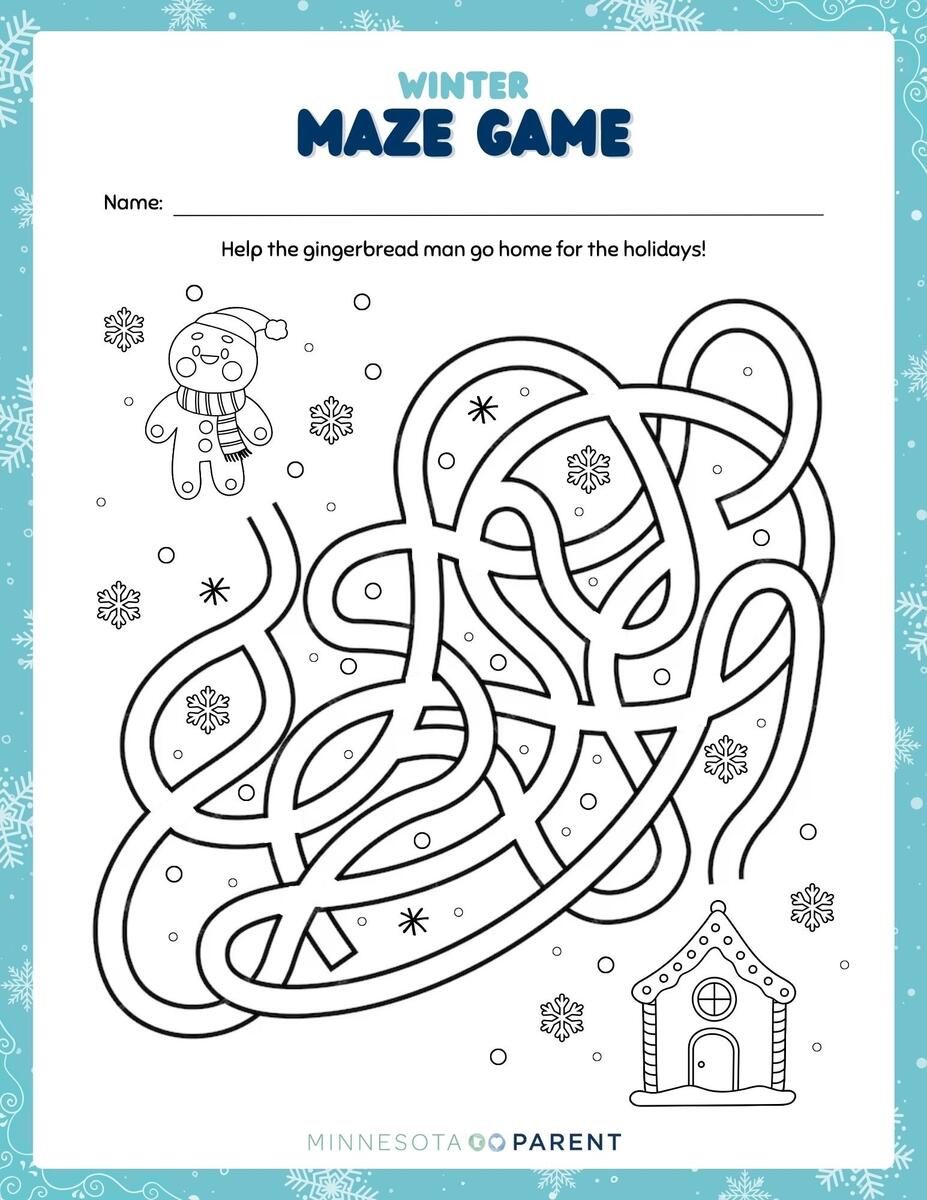 Free Winter Printables And Activity Pages For Kids Minnesota Parent Free Printable Winter Tracing Worksheets For Preschoolers The Craft At Home Family