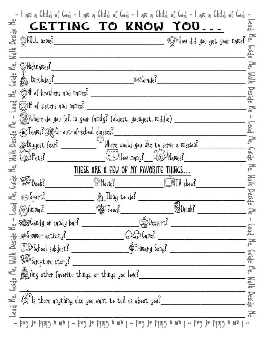 All About Me Adult 20 Free PDF Printables Printablee