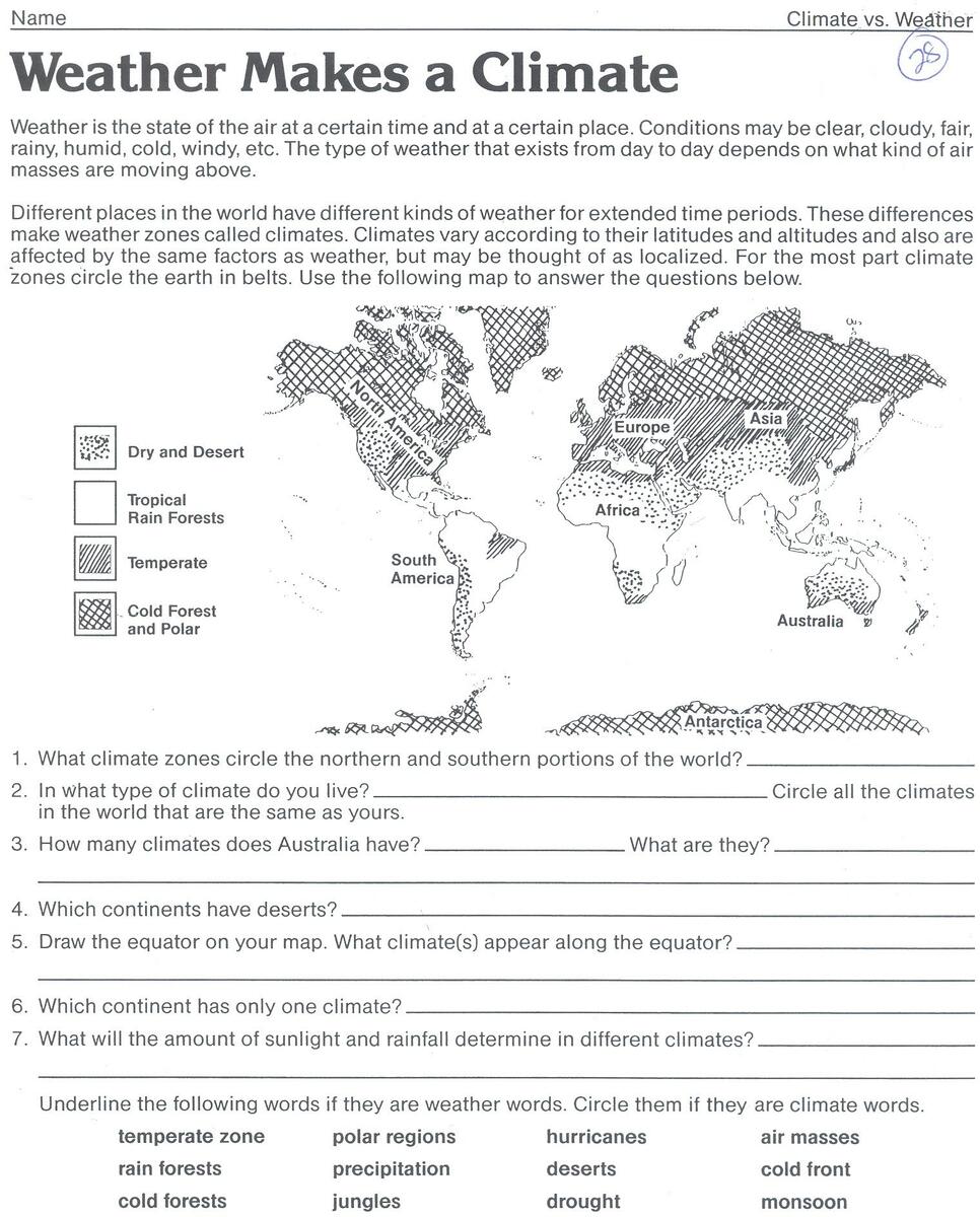 Greenhouse Effect Worksheet 8th Grade Science