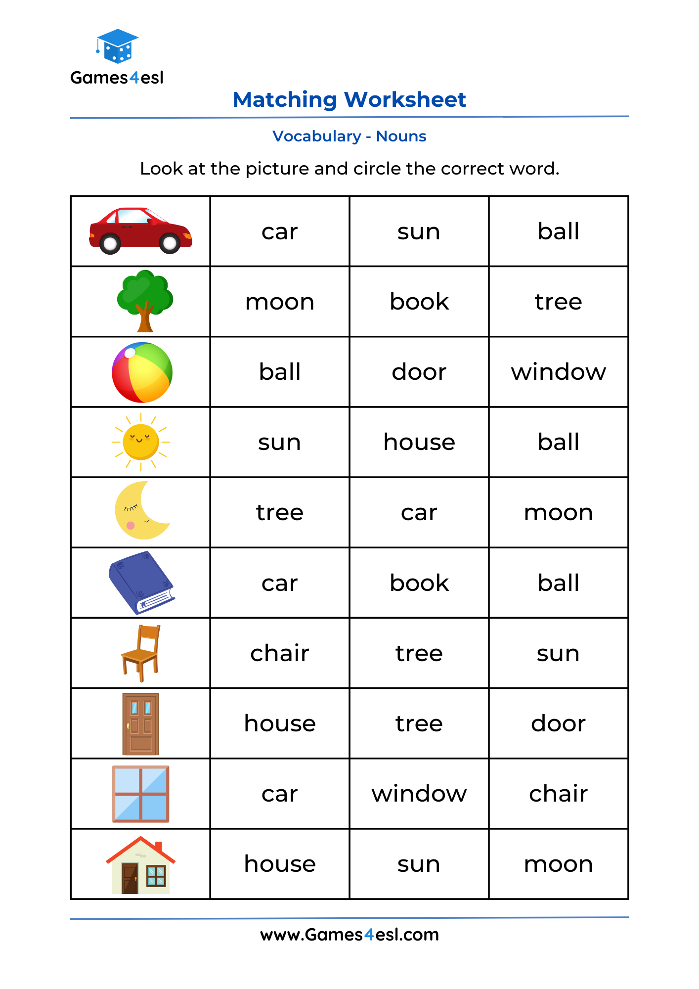 Grade 1 Worksheets Games4esl Grade 1 Worksheets Games4esl
