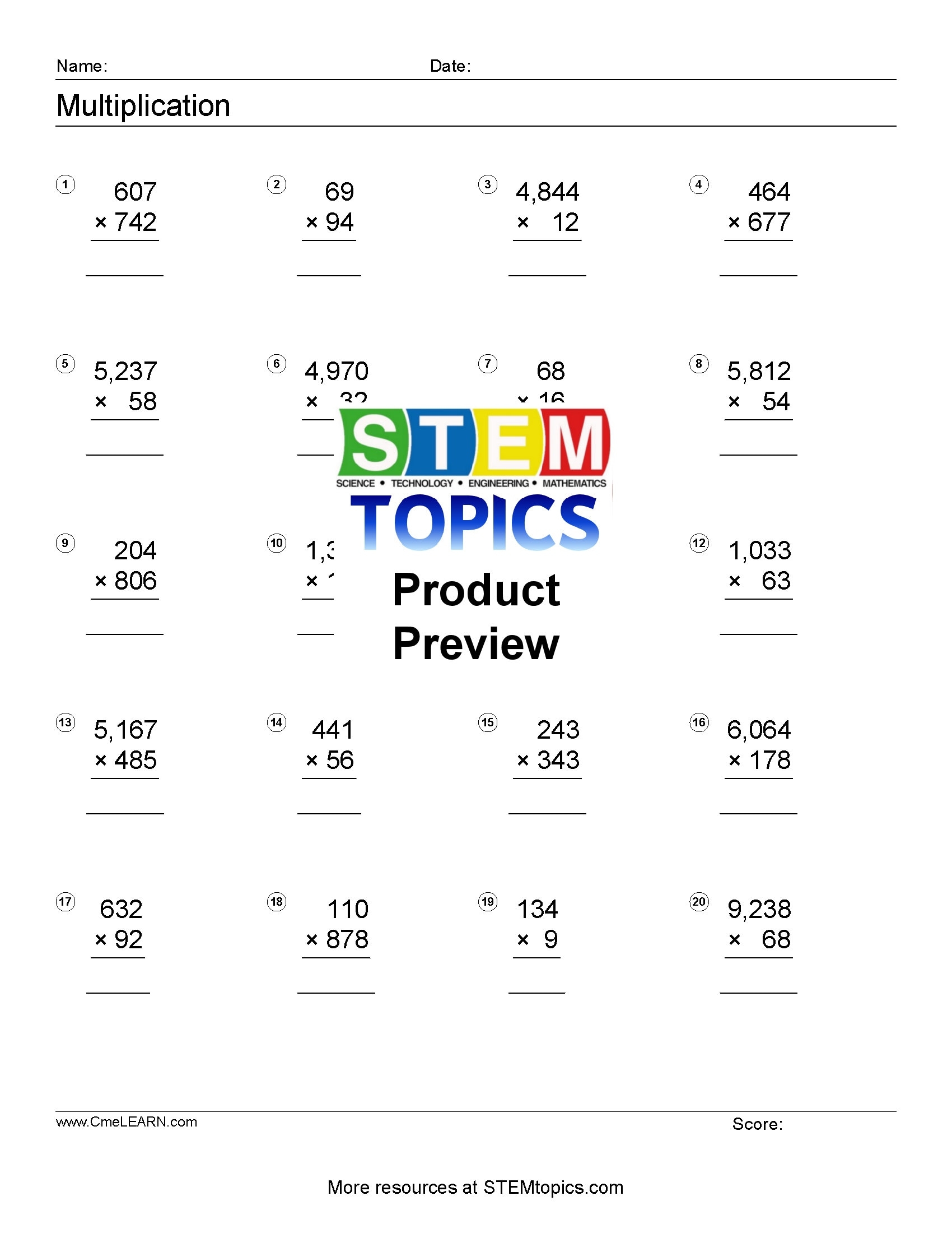 6th Grade Algebra Worksheets