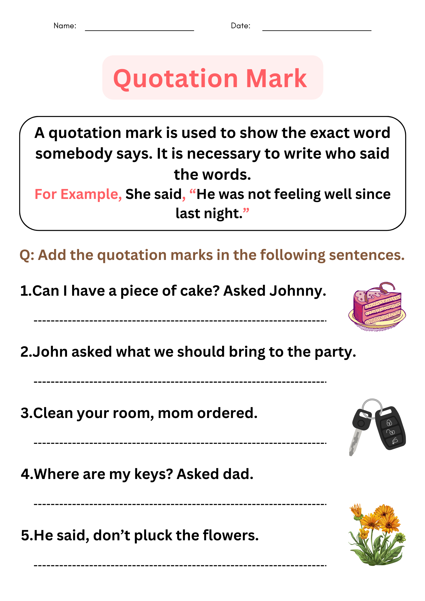 Grammer Quotation Marks Worksheets With Answers For Grade 1 2 3 Made By Teachers Quotation Marks Worksheets Practice With Storyboard That