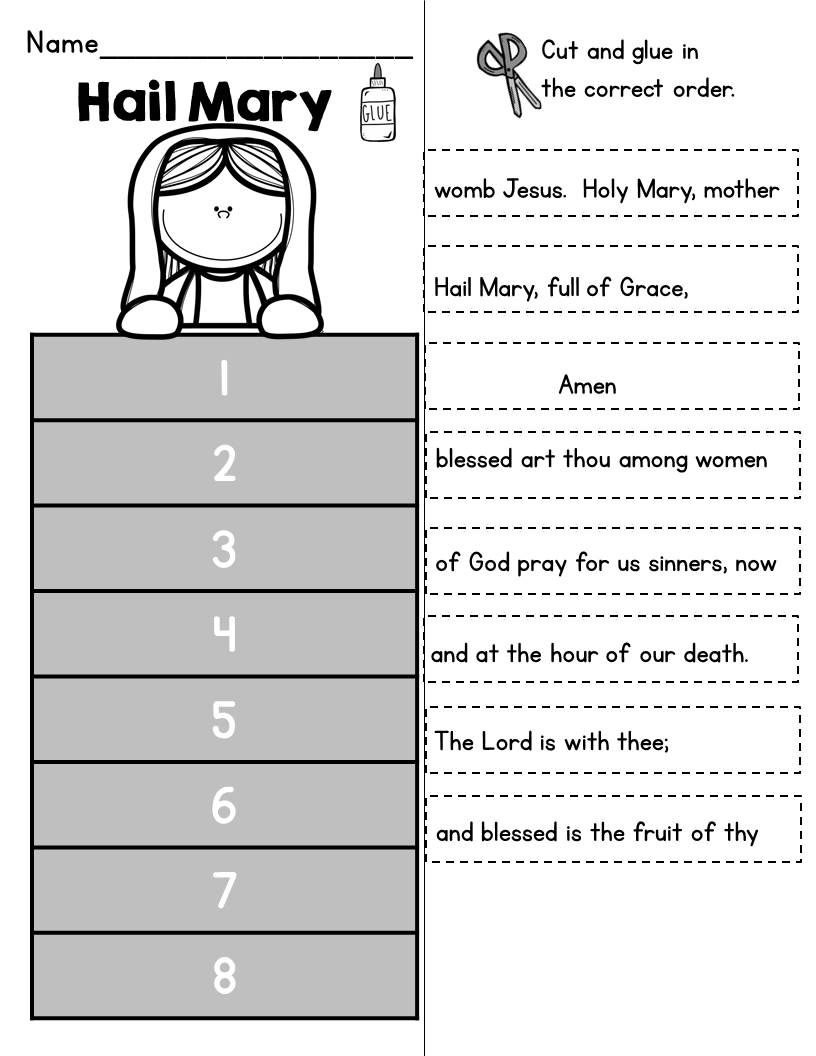 Hail Mary Prayer Lesson Made By Teachers Hail Mary Prayer Lesson Made By Teachers
