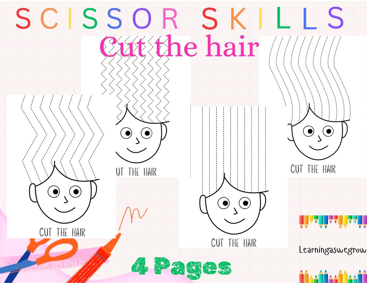 Hair Cutting Activity Scissor Skills Cutting Practice Cutting Worksheets Preschool Homeschool Activity Digital Download Etsy Hair Cutting Activity Scissor Skills Cutting Practice Cutting Worksheets Preschool Homeschool Activity Digital Download Etsy