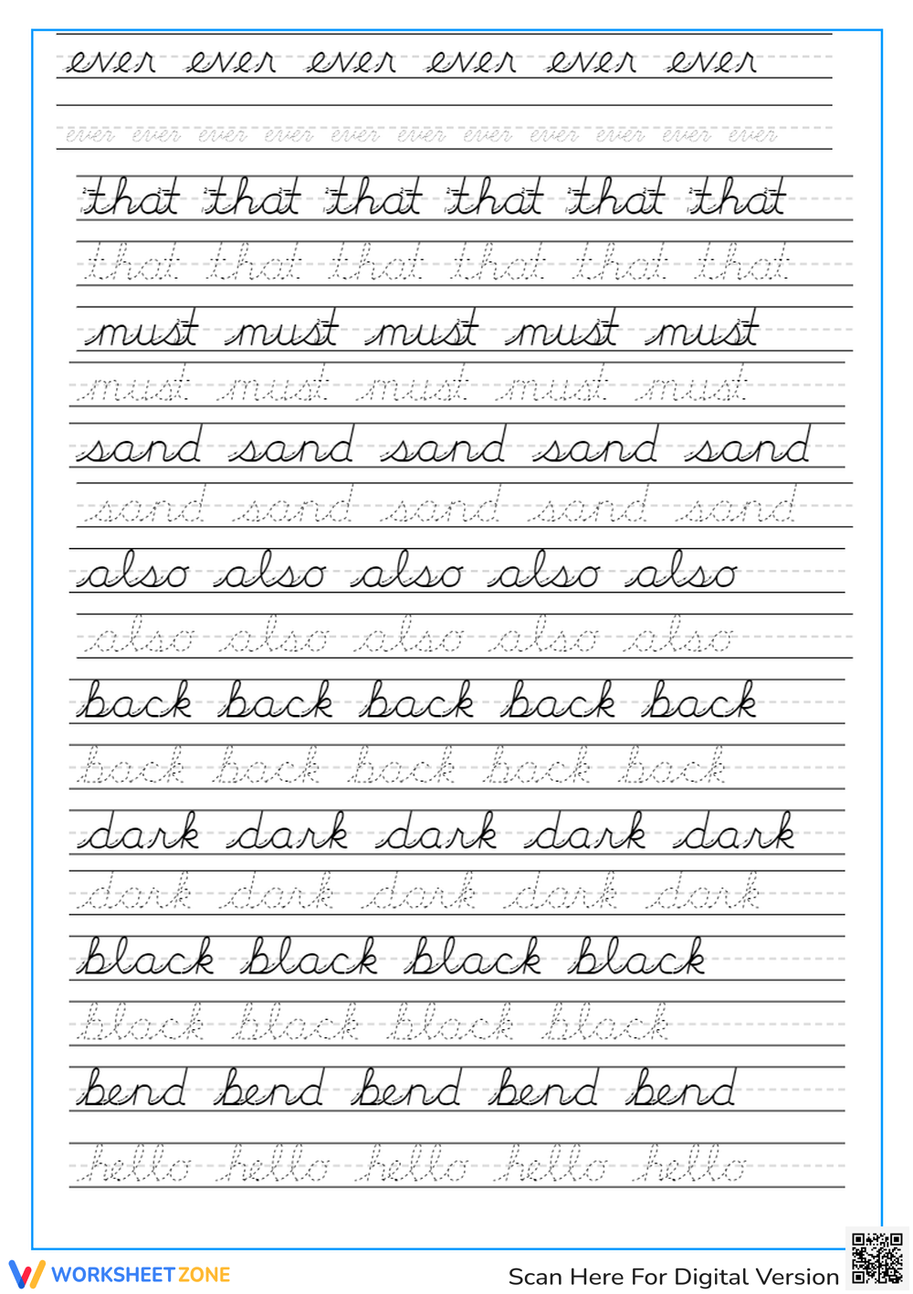 Handwriting Without Tears Worksheets Printable