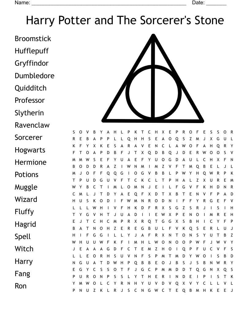 Harry Potter And The Sorcerer S Stone Crossword WordMint Harry Potter And The Sorceres Stone By Kobe Salas Crossword WordMint