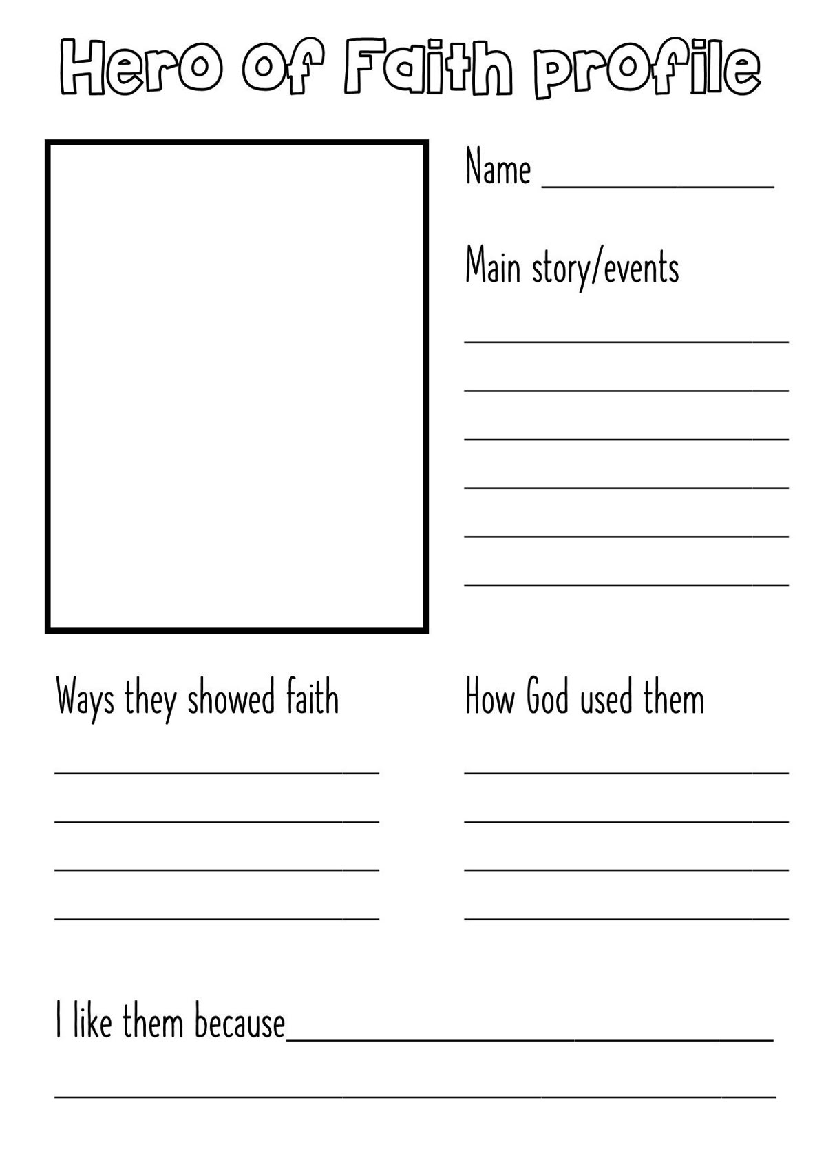 Hero Of Faith Profile Sheet Hero Of Faith Profile Sheet