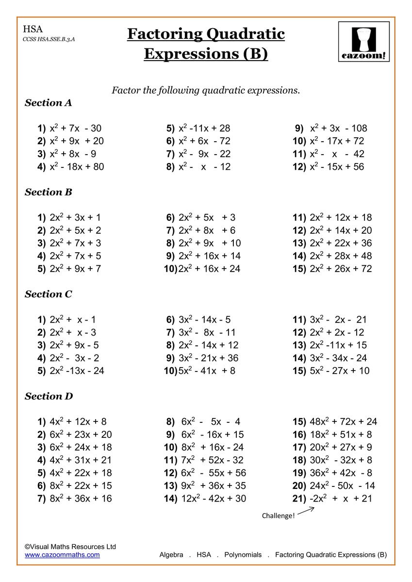High School Math Worksheets Math Worksheets PDF Cazoom Math Free Printable 9th Grade Math Review Worksheet