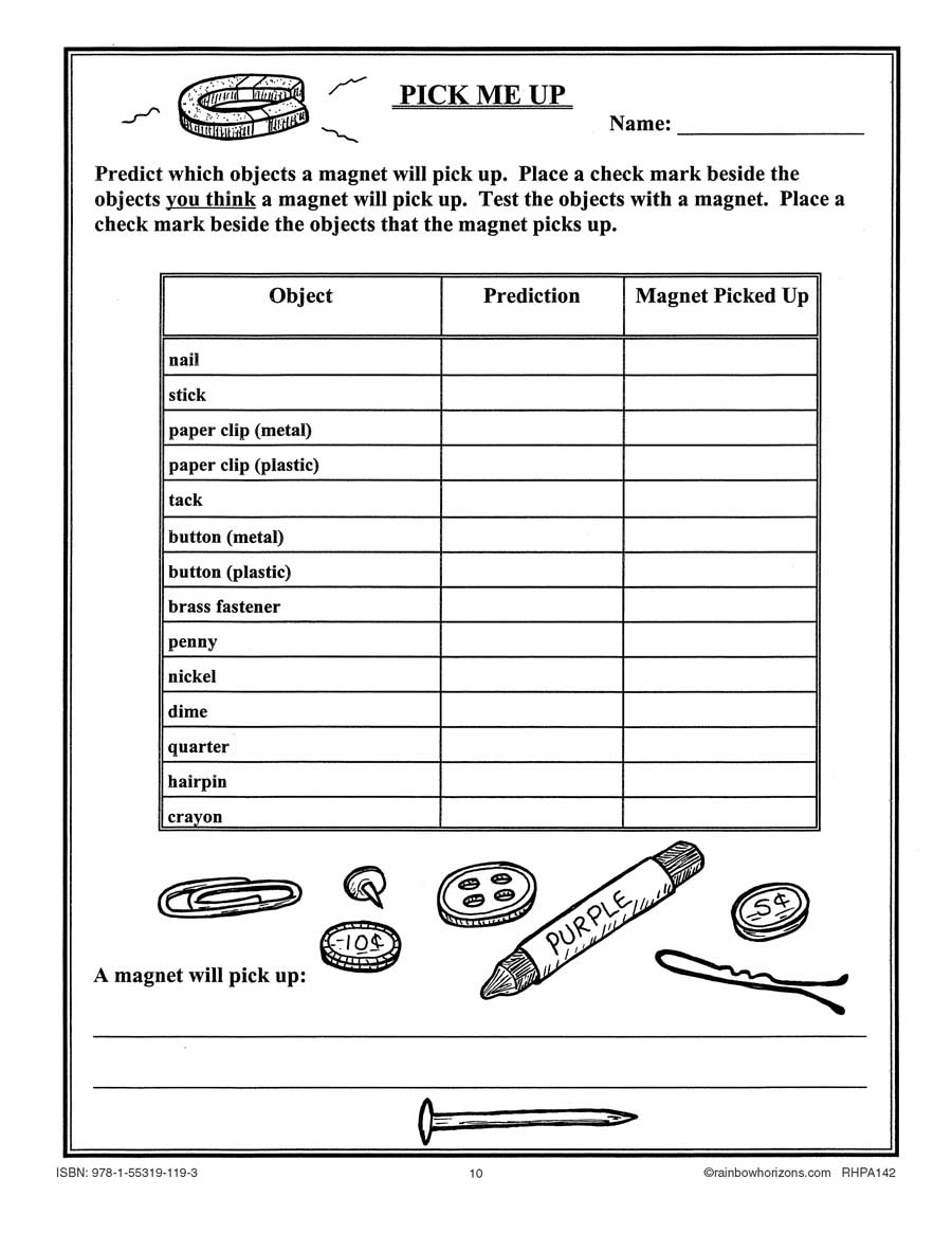 Hot Magnetism 4th Grade Worksheet Hot Sale Magnet Mania Pick Me Up Experiment WORKSHEET Grades 4 To 7 Worksheets Library