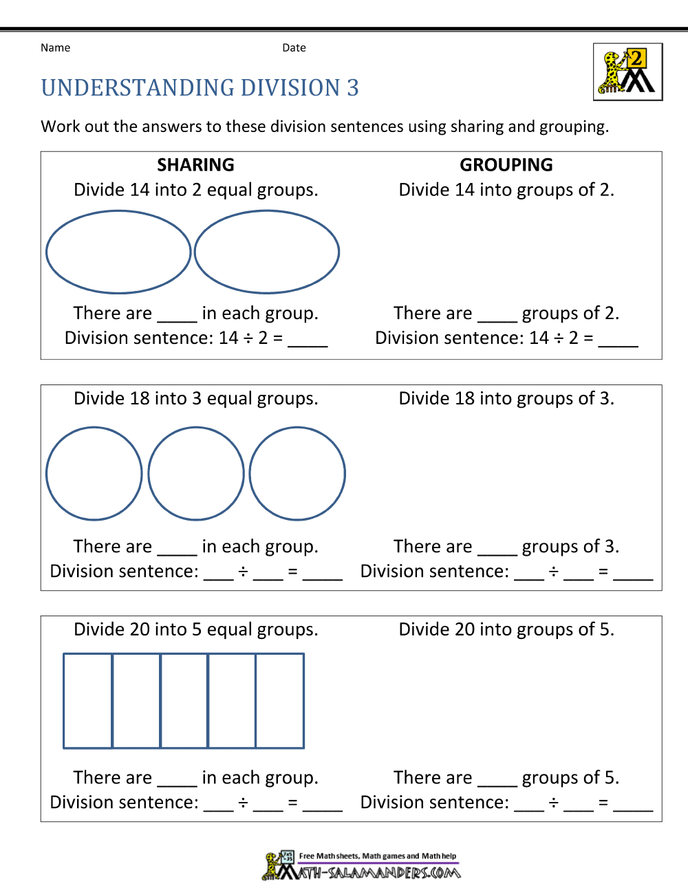 Array Worksheets Printable PDF Maths Worksheets