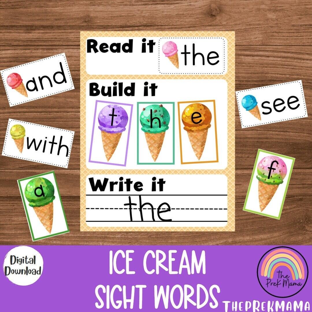 Ice Cream Sight Words Preschool Worksheet Preschool Printable Learning Prek Homeschool Homeschool Resource Sight Word Activity Etsy Ice Cream Sight Words Preschool Worksheet Preschool Printable Learning Prek Homeschool Homeschool Resource Sight Word Activity Etsy