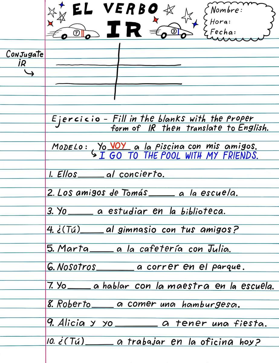 Ir Spanish Verb Practice By Darin Carlisle TPT Ir Spanish Verb Practice By Darin Carlisle TPT