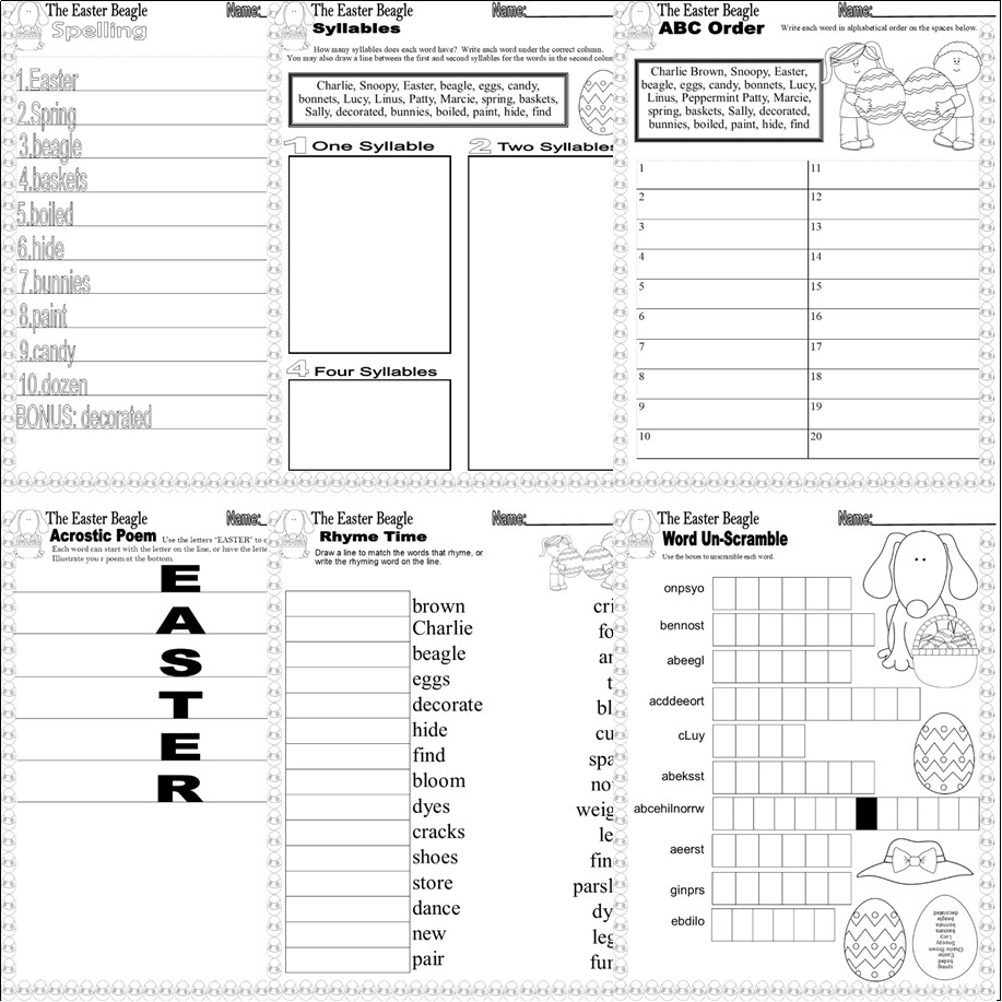 It S The Easter Beagle Charlie Brown TV Read Aloud Book Companion Comprehension Worksheets Made By Teachers It S The Easter Beagle Charlie Brown TV Read Aloud Book Companion Comprehension Worksheets Made By Teachers