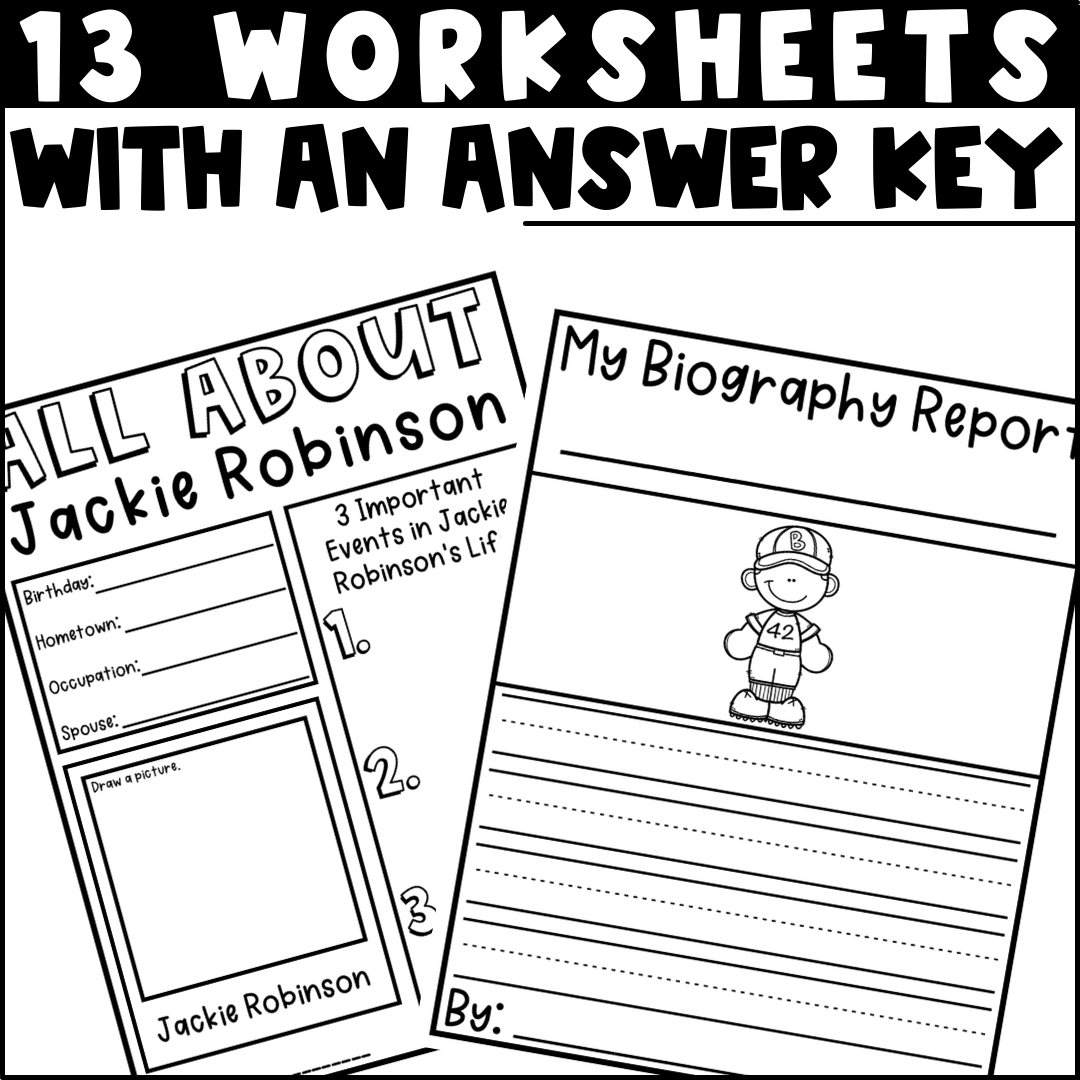 Jackie Robinson Biography Activities Flip Book And Report Black History Month Made By Teachers Jackie Robinson Biography Activities Flip Book And Report Black History Month Made By Teachers