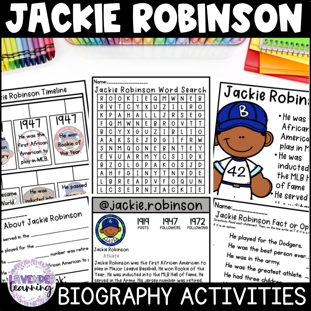 Jackie Robinson Biography Activities Flip Book And Report Black History Month Made By Teachers Jackie Robinson Biography Activities Flip Book And Report Black History Month Made By Teachers