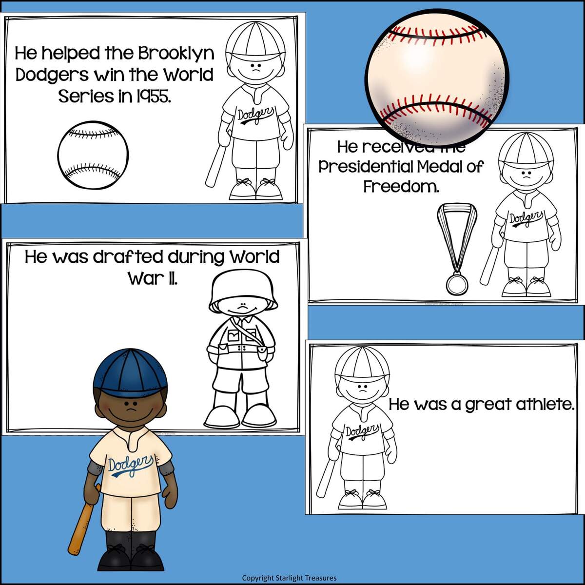 Jackie Robinson Mini Book For Early Readers Black History Month Classful Jackie Robinson Mini Book For Early Readers Black History Month Classful