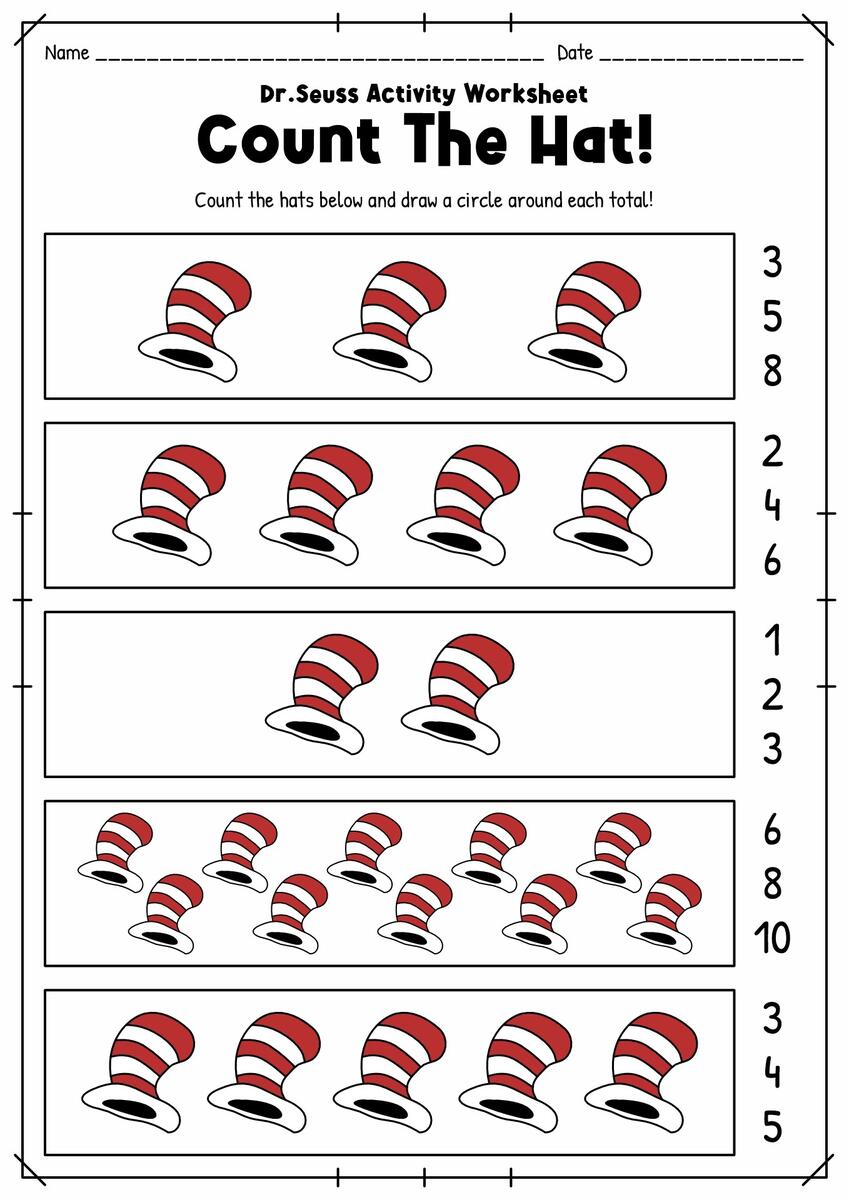 Kindergarten Cat In The Hat Stories Worksheet Cat In The Hat Printable Story Dr Seuss The Kindergarten Cat In The Hat Stories Worksheet Cat In The Hat Printable Story Dr Seuss The