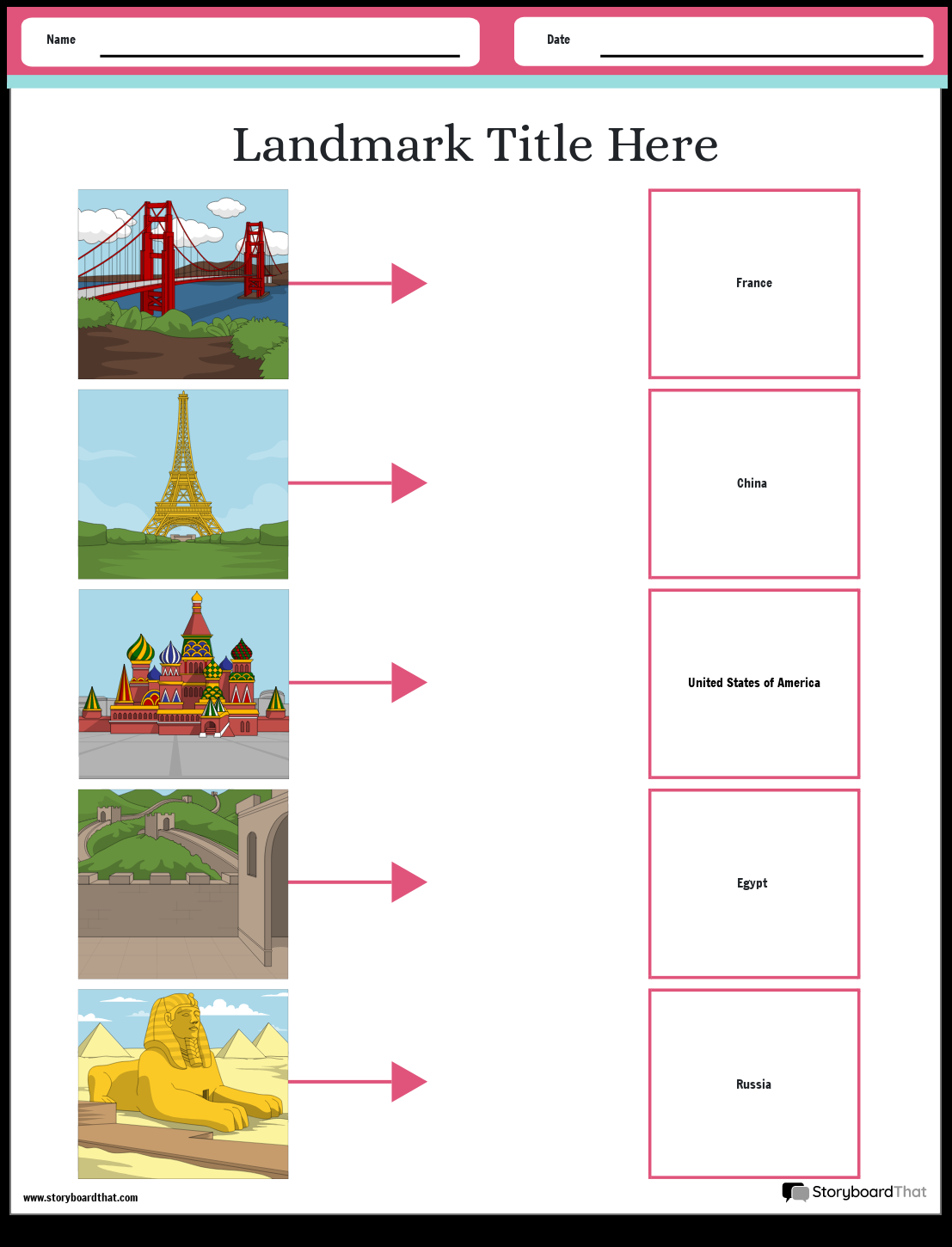 Landmark Worksheets Free Templates By Storyboard That Landmark Worksheets Free Templates By Storyboard That