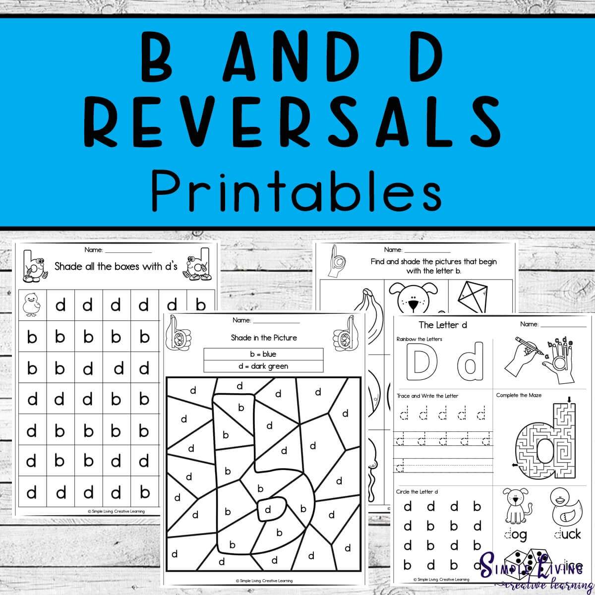 Letter B And D Reversal Printables Simple Living Creative Learning Letter B And D Reversal Printables Simple Living Creative Learning