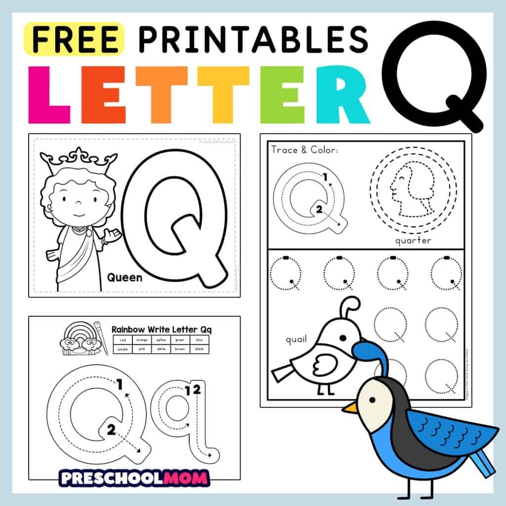 Letter Q Preschool Printables Preschool Mom Free Printable Letter Q Beginning Sounds Phonics Worksheet For Preschool