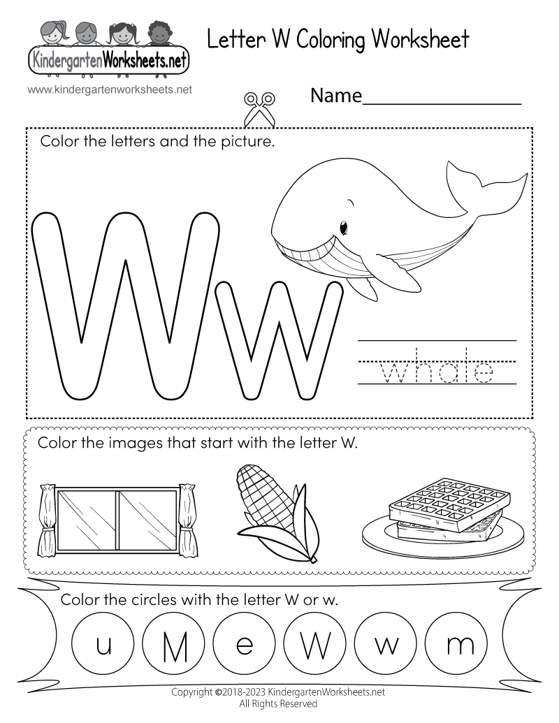 Letter W Coloring Worksheet Free Printable Digital PDF Find Letter W Free Worksheet For Kids SKOOLGO