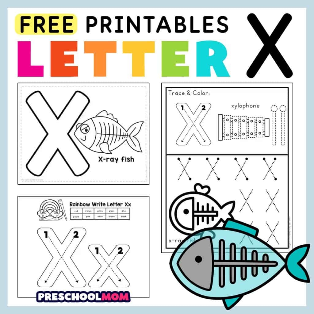 Letter X Preschool Printables Preschool Mom Free Letter X Phonics Worksheet Learn Letter X Sounds