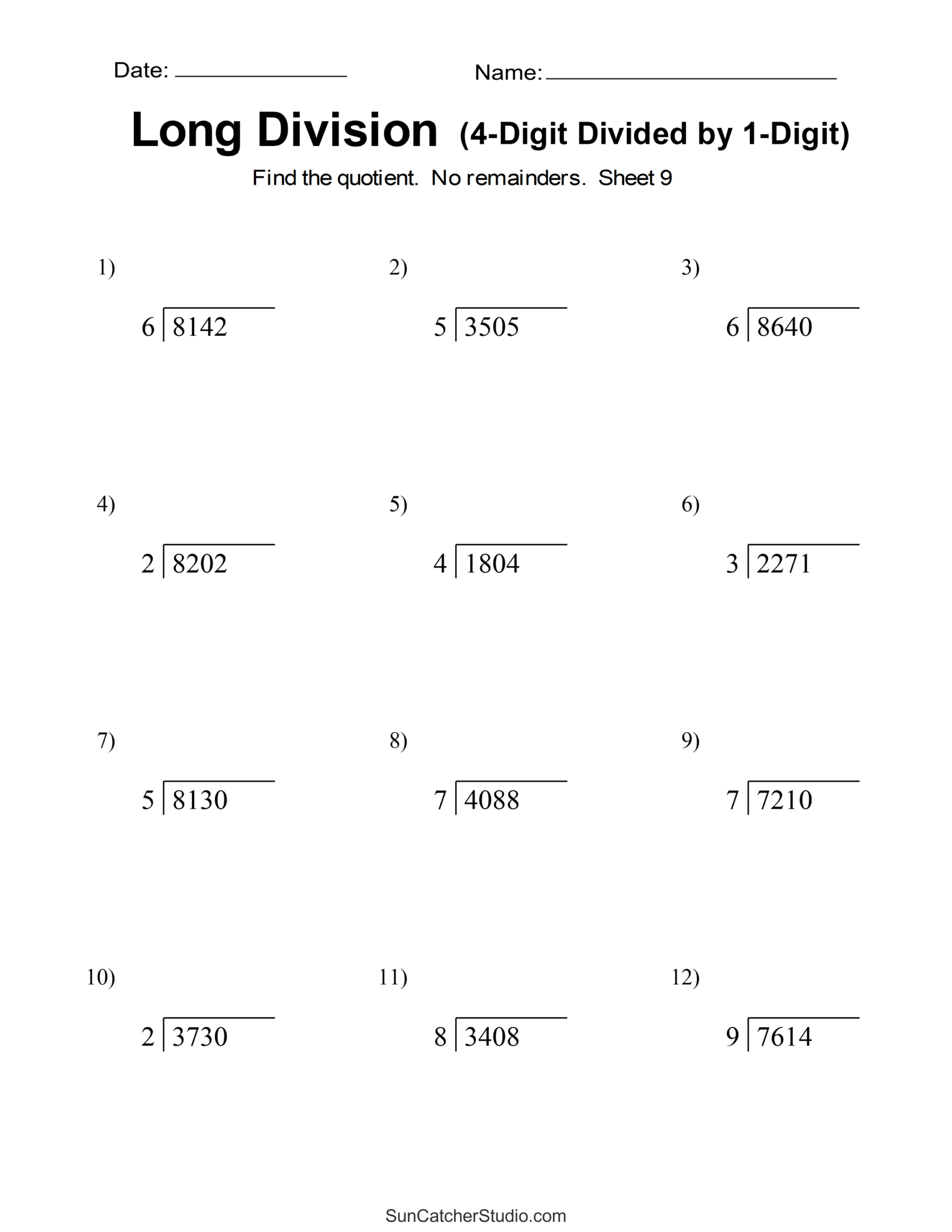 Basic Division Worksheets