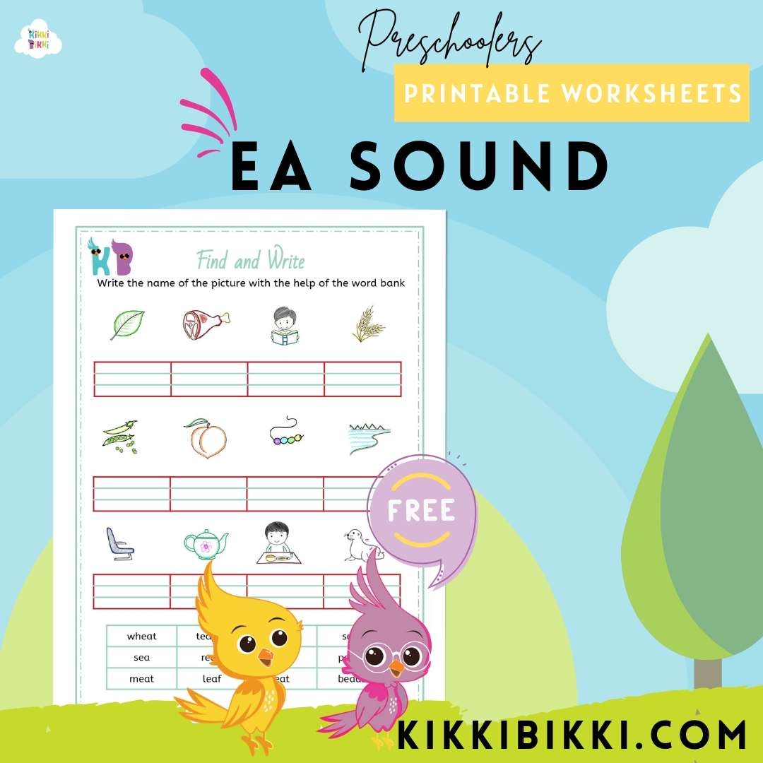 Long E Words Kindergarten Worksheet Free Phonics Printable Group1 EA Words Read And Choose Long E Phonics Worksheet Ezpzphonics