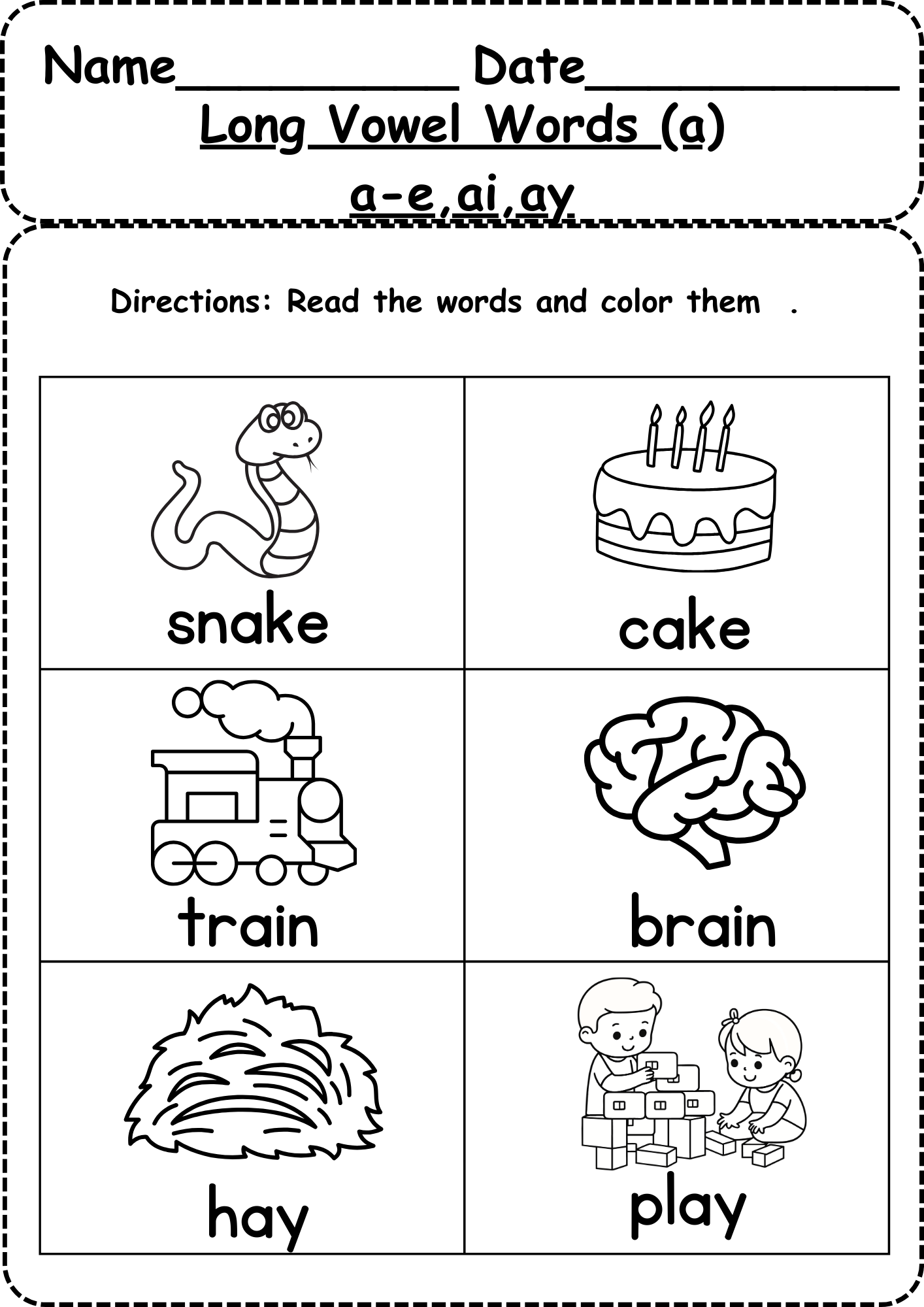 Long Vowels Worksheets Free Coloring Pages 5 Printables 8 Long Vowel Worksheets Free PDF Printables Teach Prints