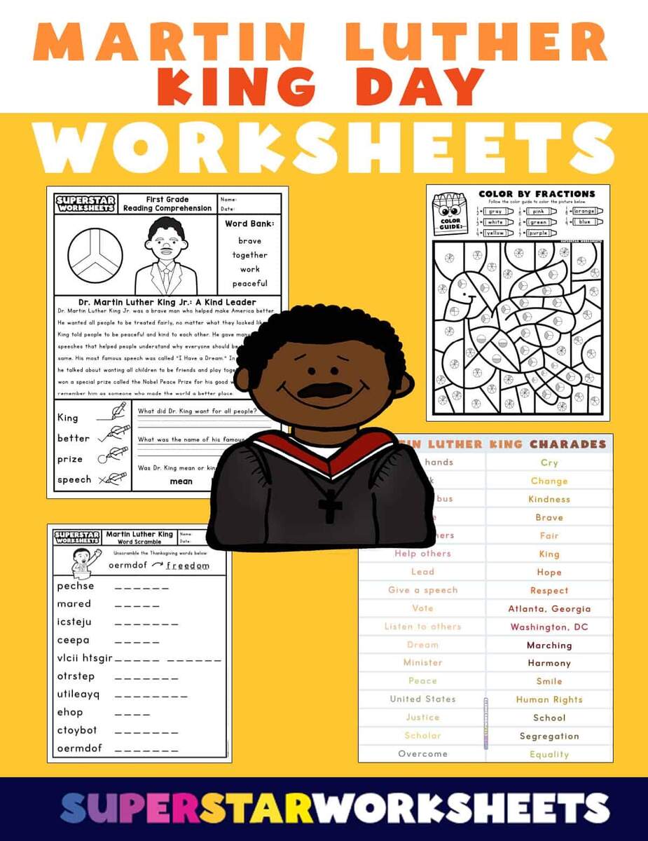 Martin Luther King Jr Worksheets Free Printables Frugal Mom Eh